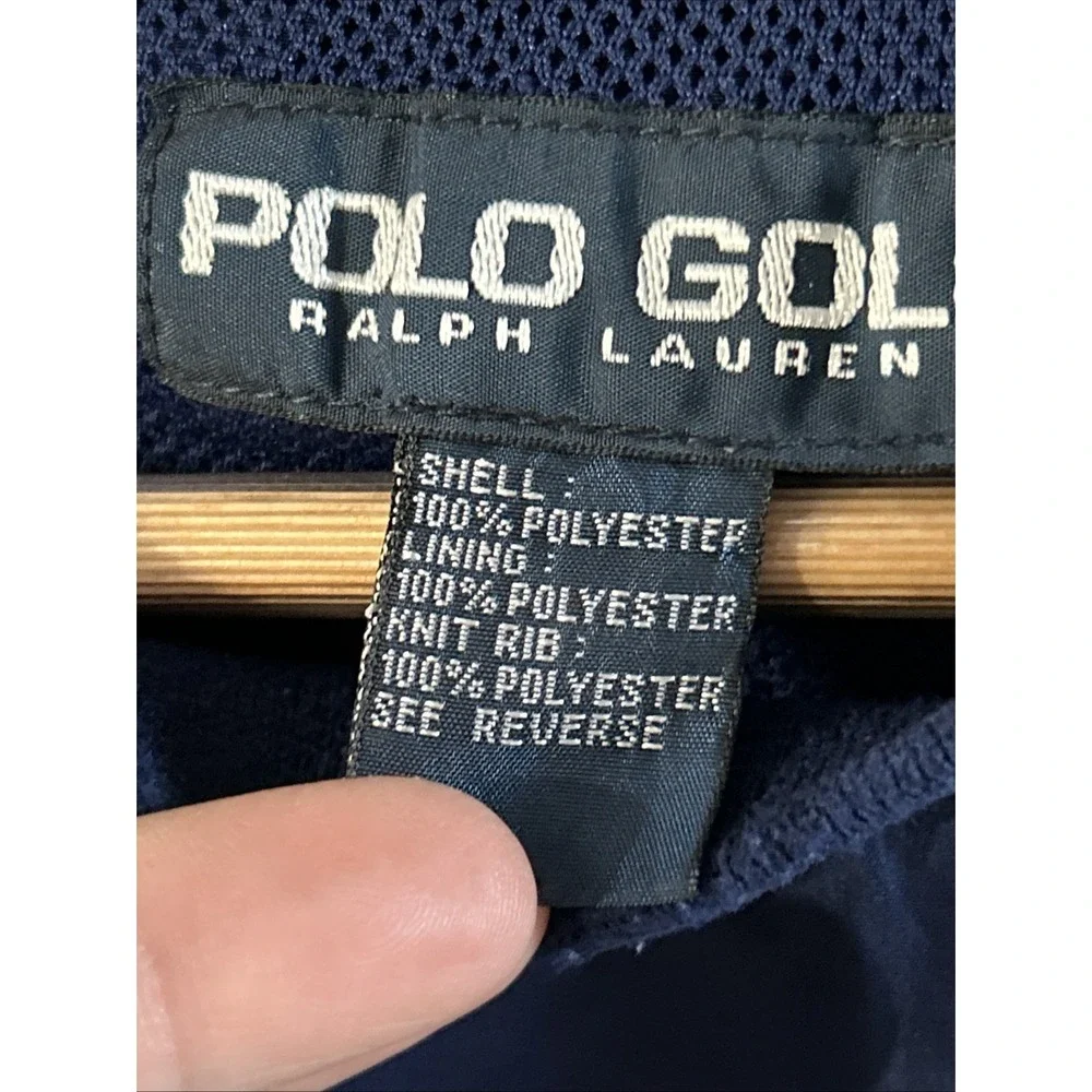 Mens Polo Golf Ralph Lauren Mesh Lined Pullover Windbreaker Shield Logo XXL